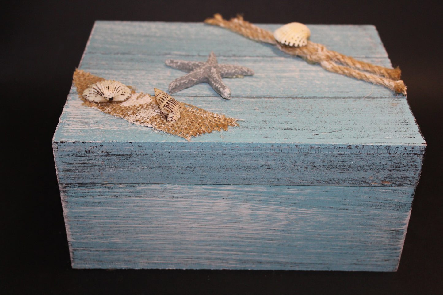 Box - Beach Art (blue) - lge