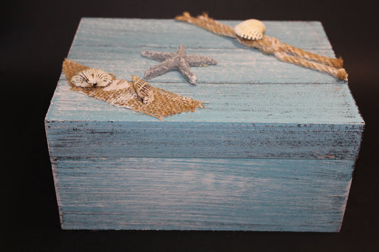 Box - Beach Art (blue) - lge