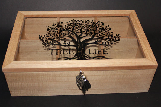 Box - timber with glass lid - Tree of Life
