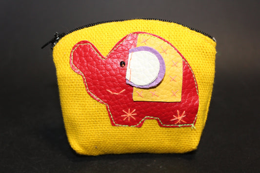 Purse - cotton (zippered) - sml