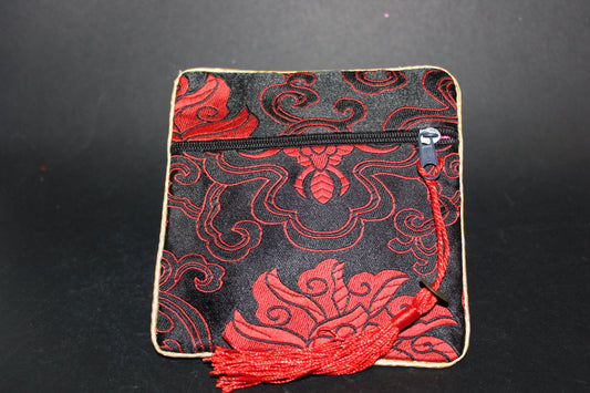 Purse - embroidered silk - sml