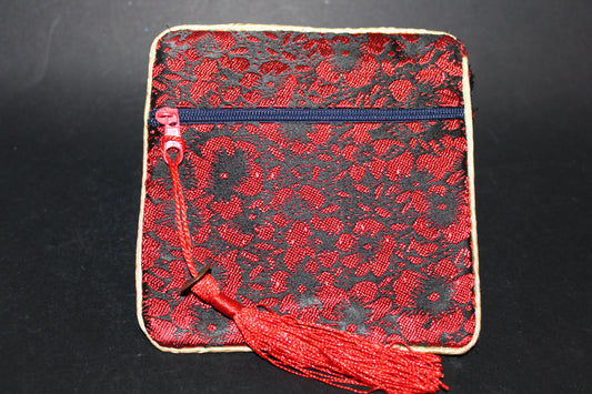 Purse - embroidered silk - sml
