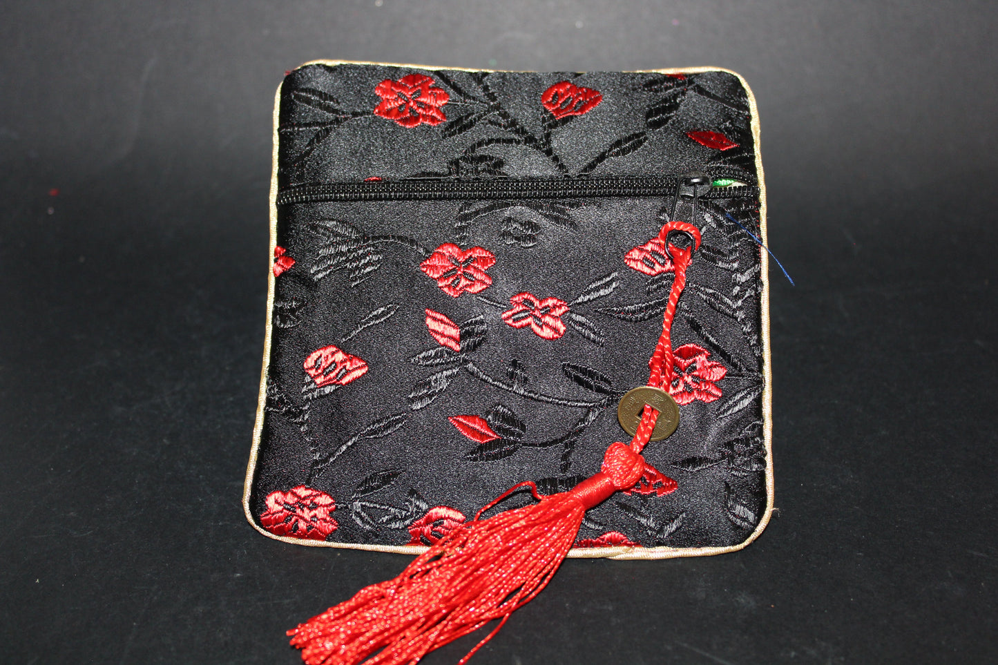 Purse - embroidered silk - sml