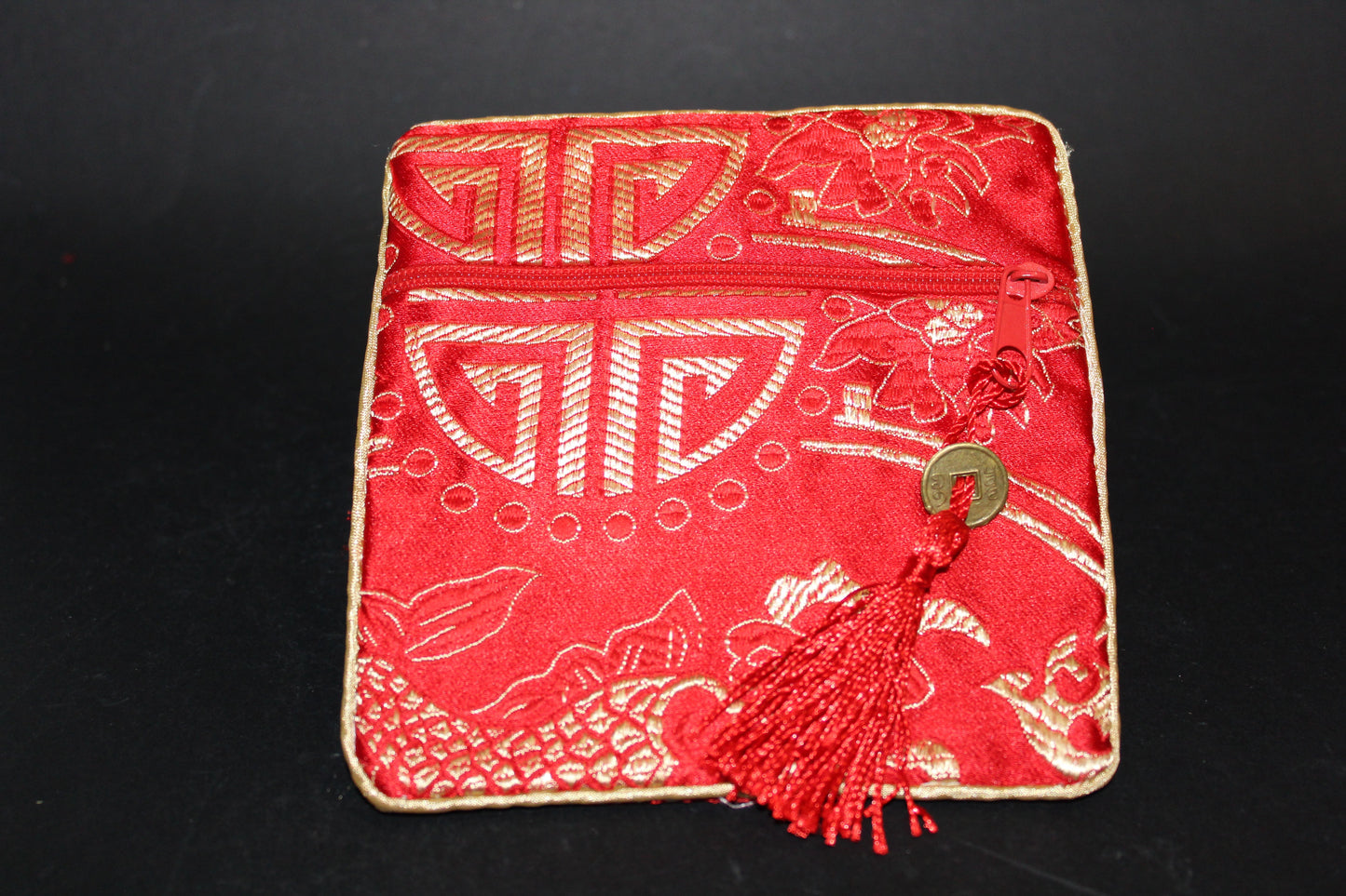 Purse - embroidered silk - sml
