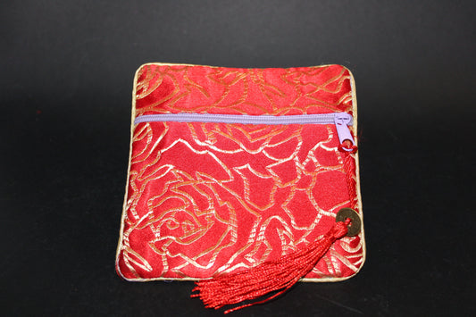 Purse - embroidered silk - sml