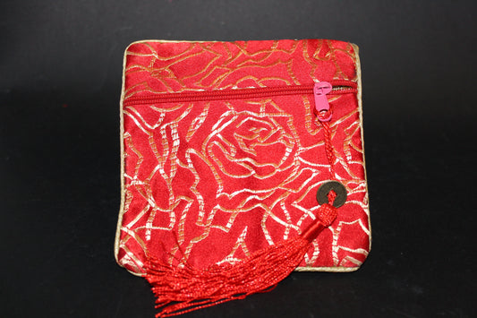 Purse - embroidered silk - sml