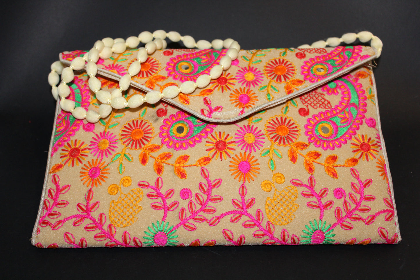 Bag - embroidered clutch/shoulder bag - lge