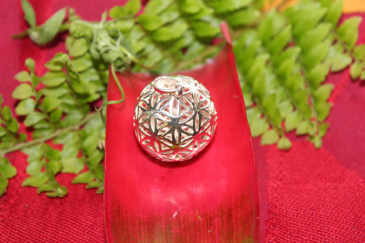 Pendant - S/S - Flower Of Life (ball) - med