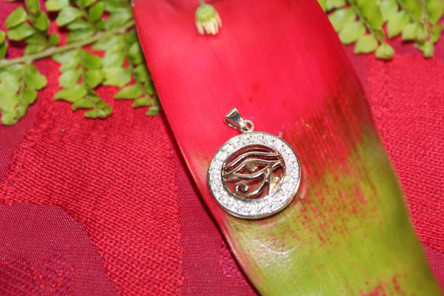 Pendant - S/S - Eye of Horus (with Rose Gold) - sml