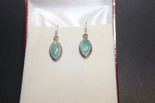 Earrings - Amazonite - oval