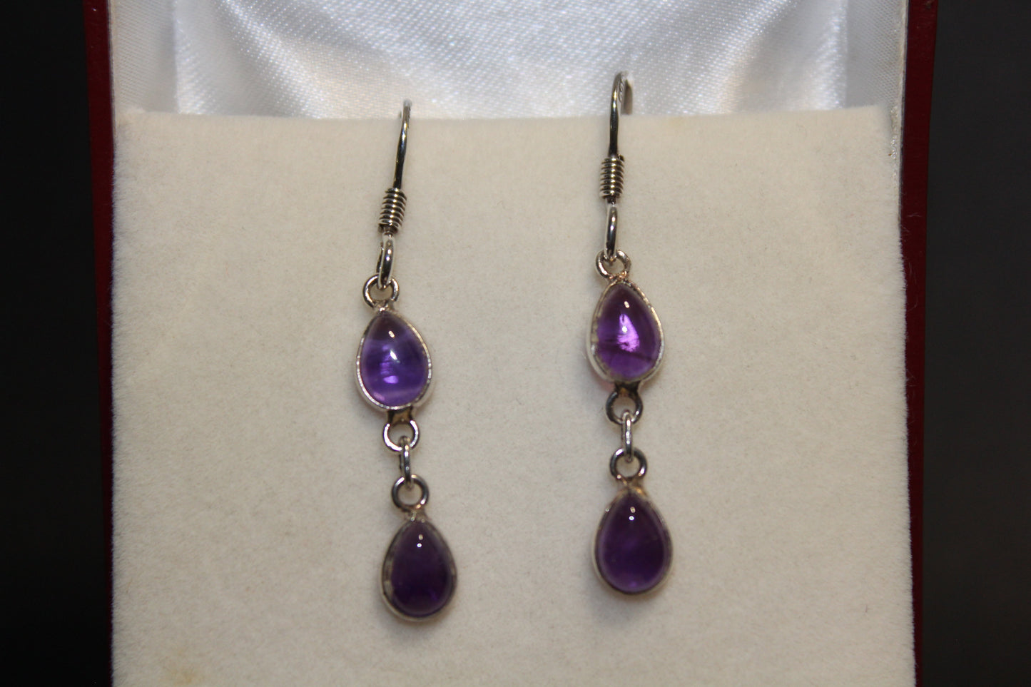 Earrings - Amethyst - 2 drops - tear