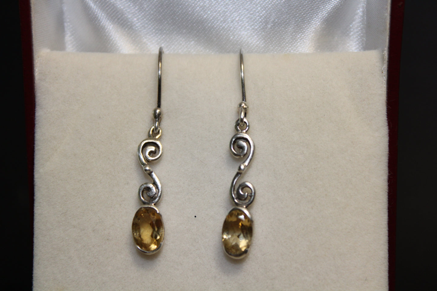 Earrings - Citrine (faceted) - oval