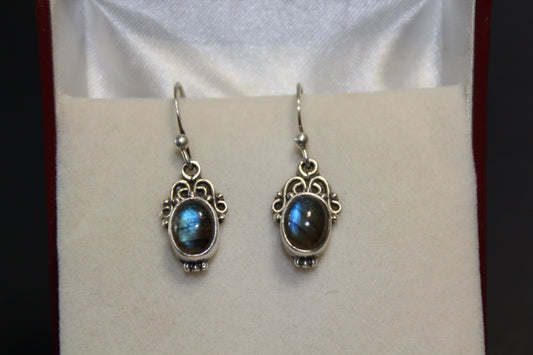 Earrings - Labradorite - oval