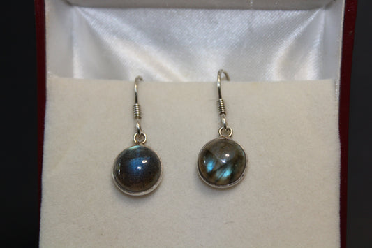 Earrings - Labradorite - round