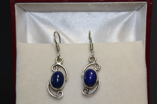 Earrings - Lapis Lazuli - oval