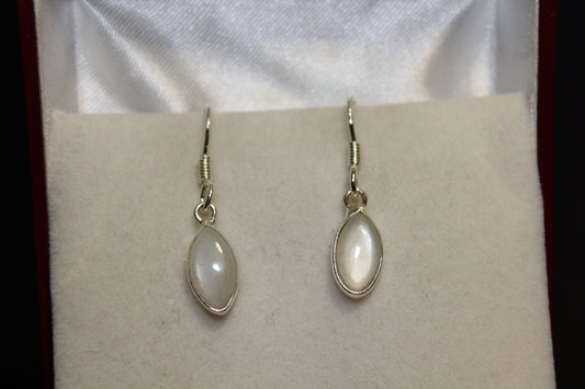 Earrings - Moonstone - oval