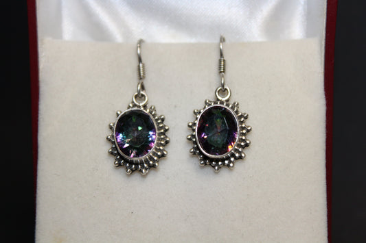 Earrings - Mystic Topaz (faceted) - oval