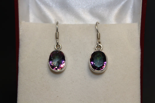 Earrings - Mystic Topaz (faceted) - oval