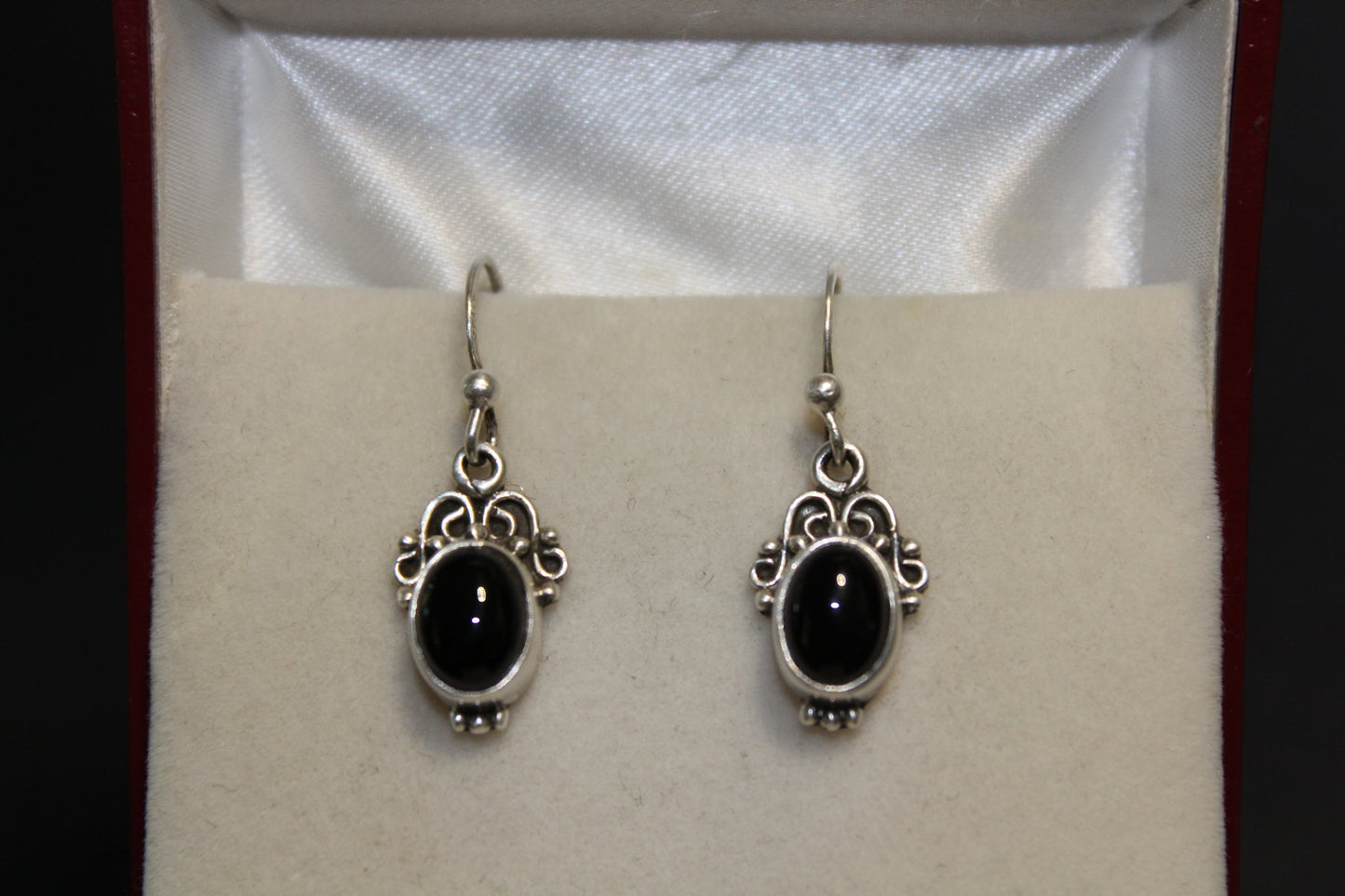 Earrings - Onyx - oval