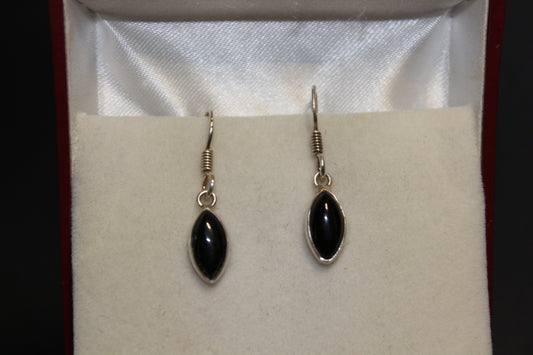 Earrings - Onyx - oval