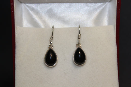 Earrings - Onyx - tear