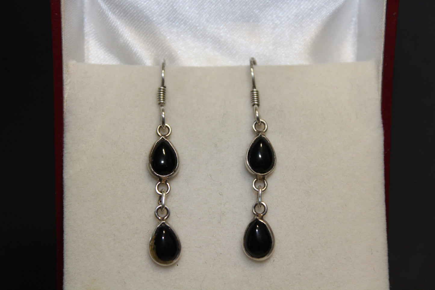 Earrings - Onyx - 2 drops - tear