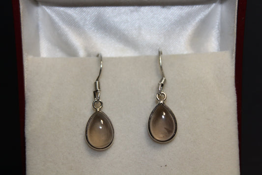 Earrings - Smoky Quartz - tear