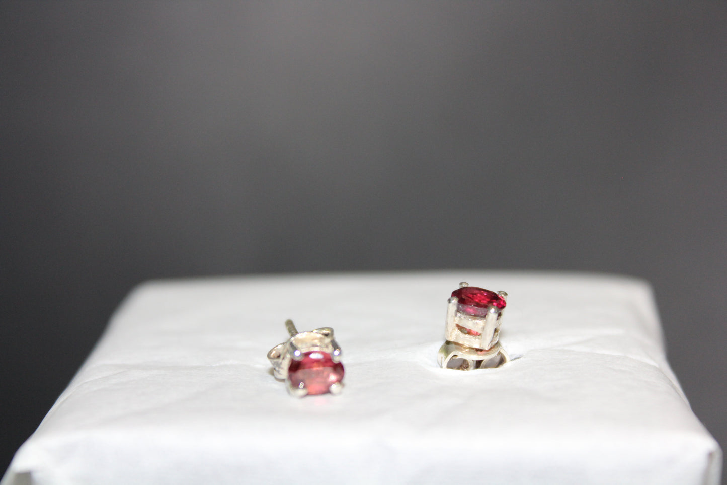 Earrings - Studs - Citrine (faceted) - square