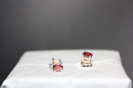 Earrings - Studs - Citrine (faceted) - square