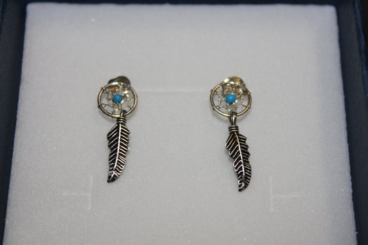 Earrings - Studs - S/S - Dreamcatcher & Feathers