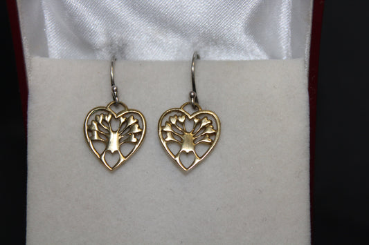 Earrings - Brass - Tree (heart)