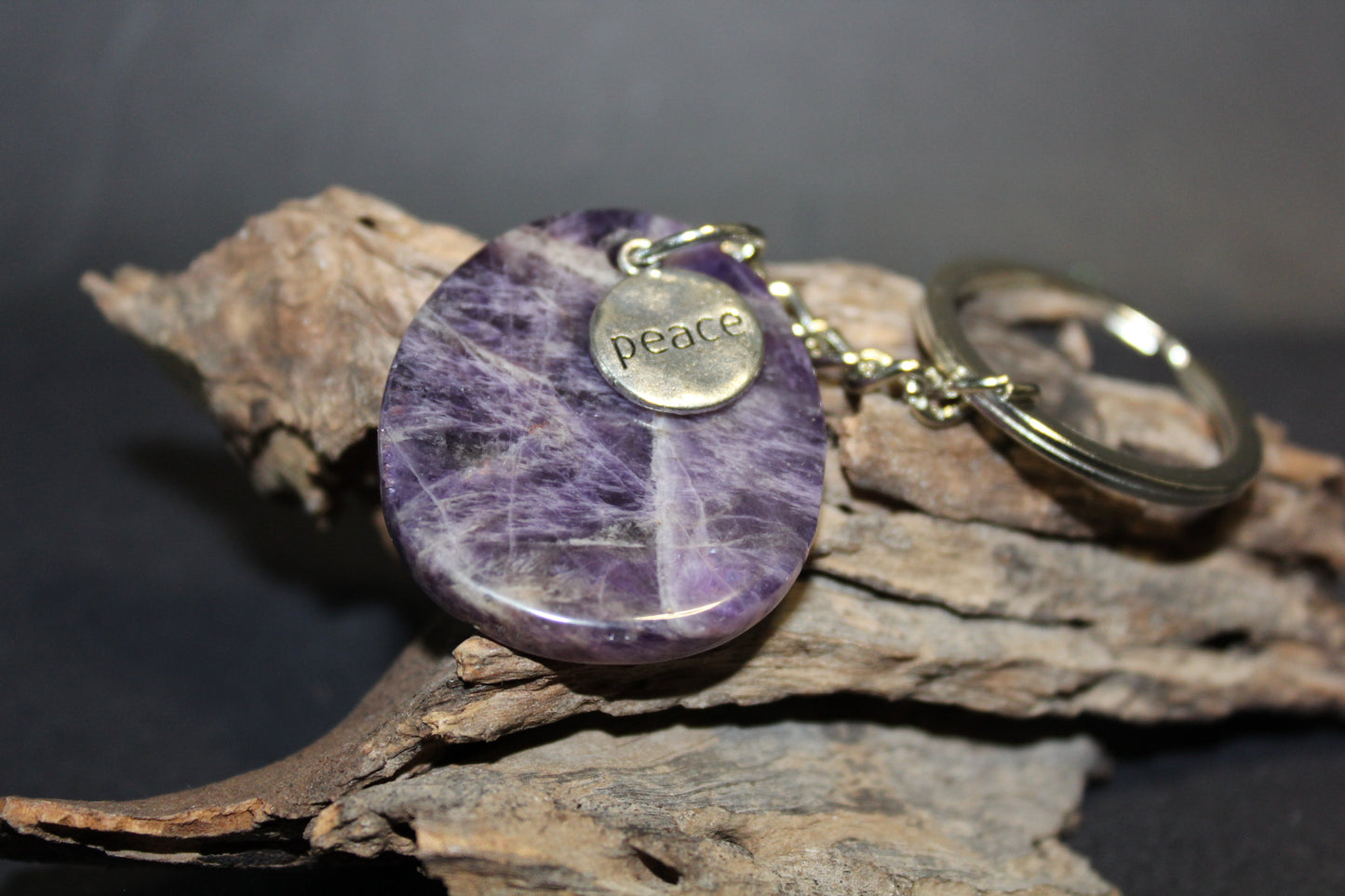 Keyring - Palmstone - Amethyst