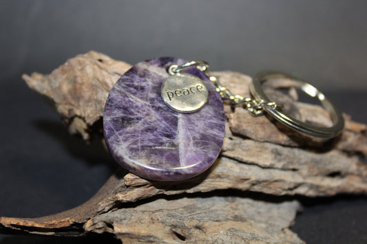 Keyring - Palmstone - Amethyst