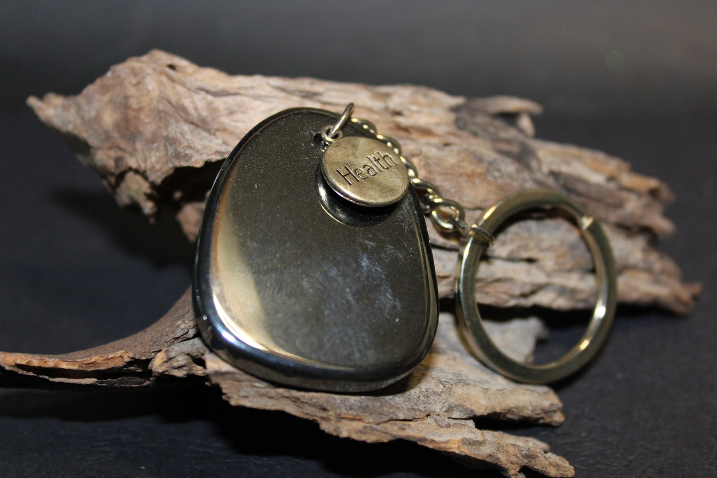 Keyring - Palmstone - Hematite