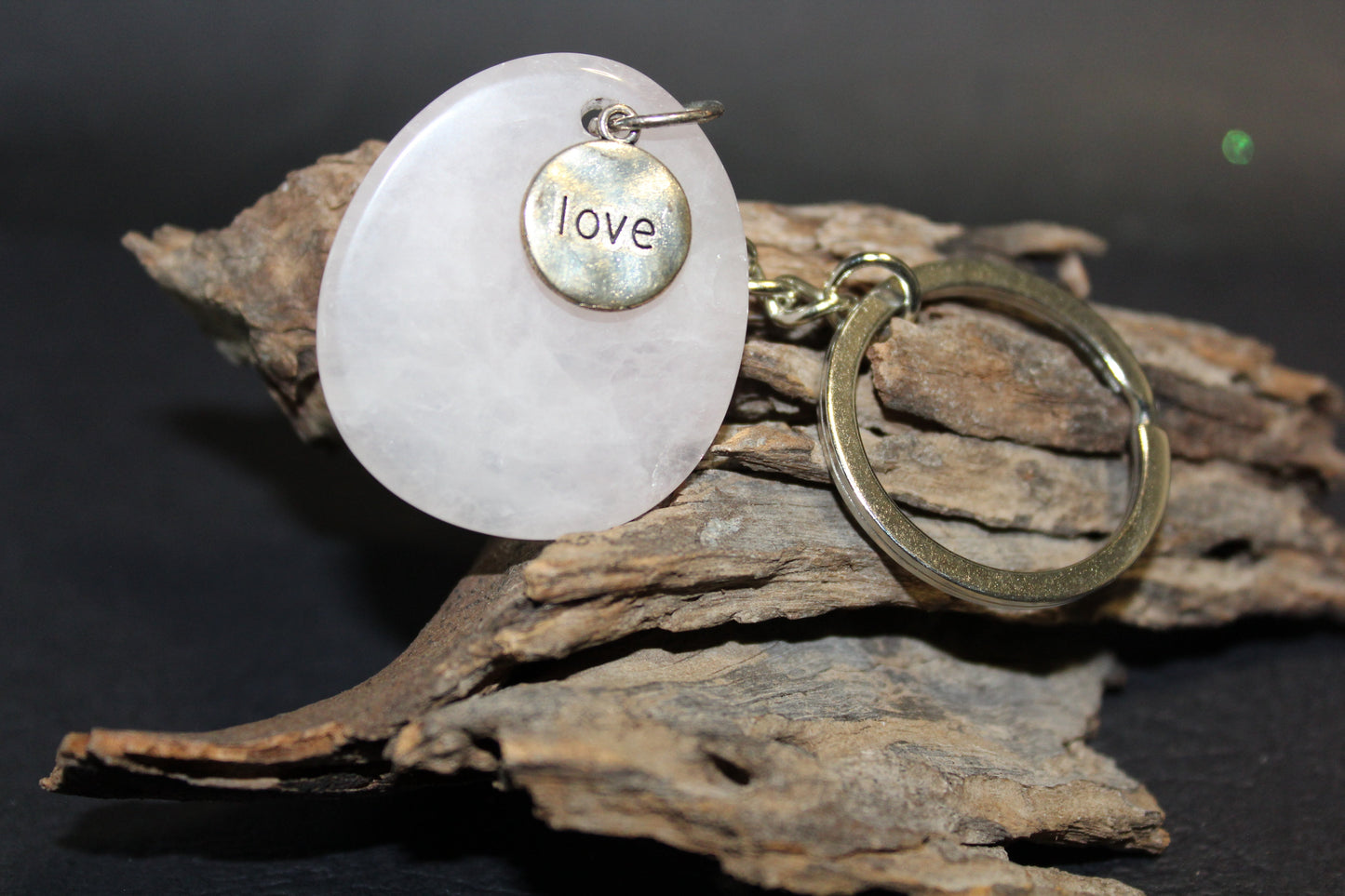 Keyring - Palmstone - Rose Quartz