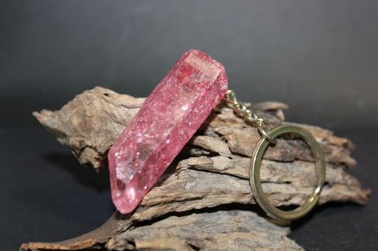 Keyring - Point - Quartz (Dyed) - 5 colours