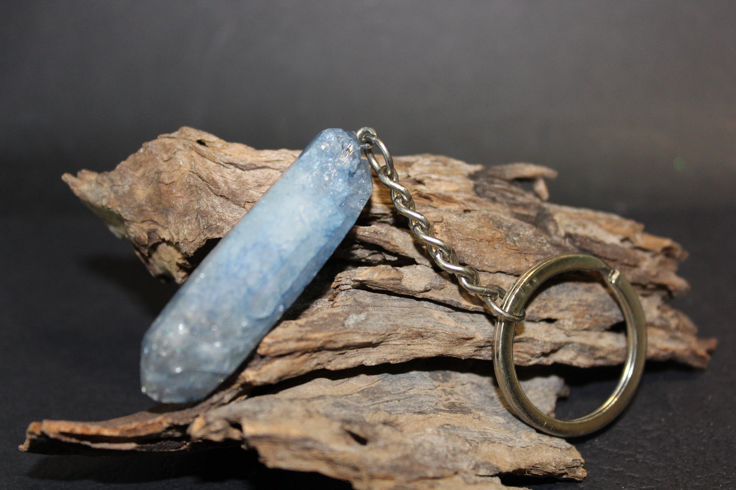 Keyring - Point - Quartz (Dyed) - 5 colours