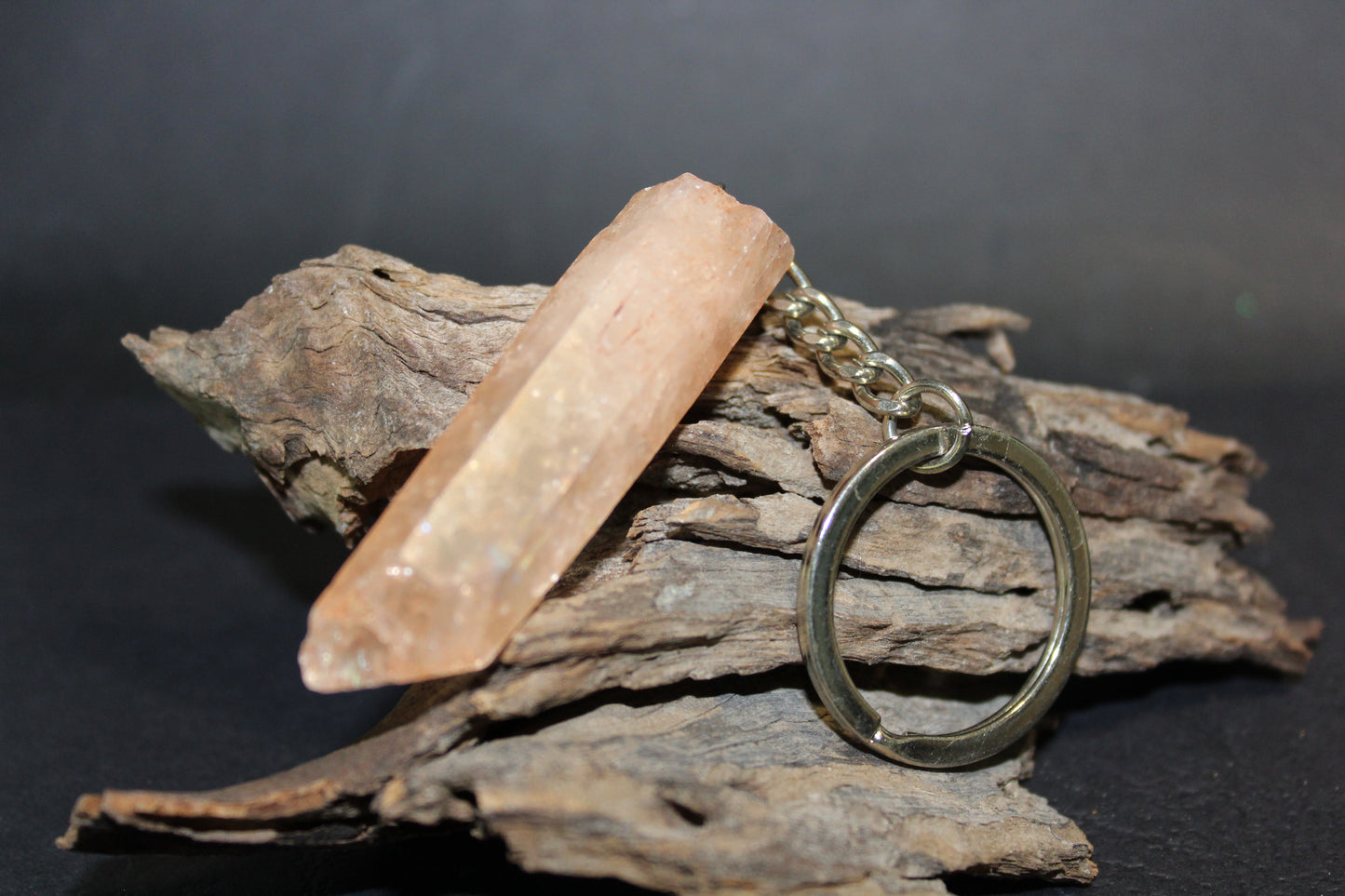 Keyring - Point - Quartz (Dyed) - 5 colours