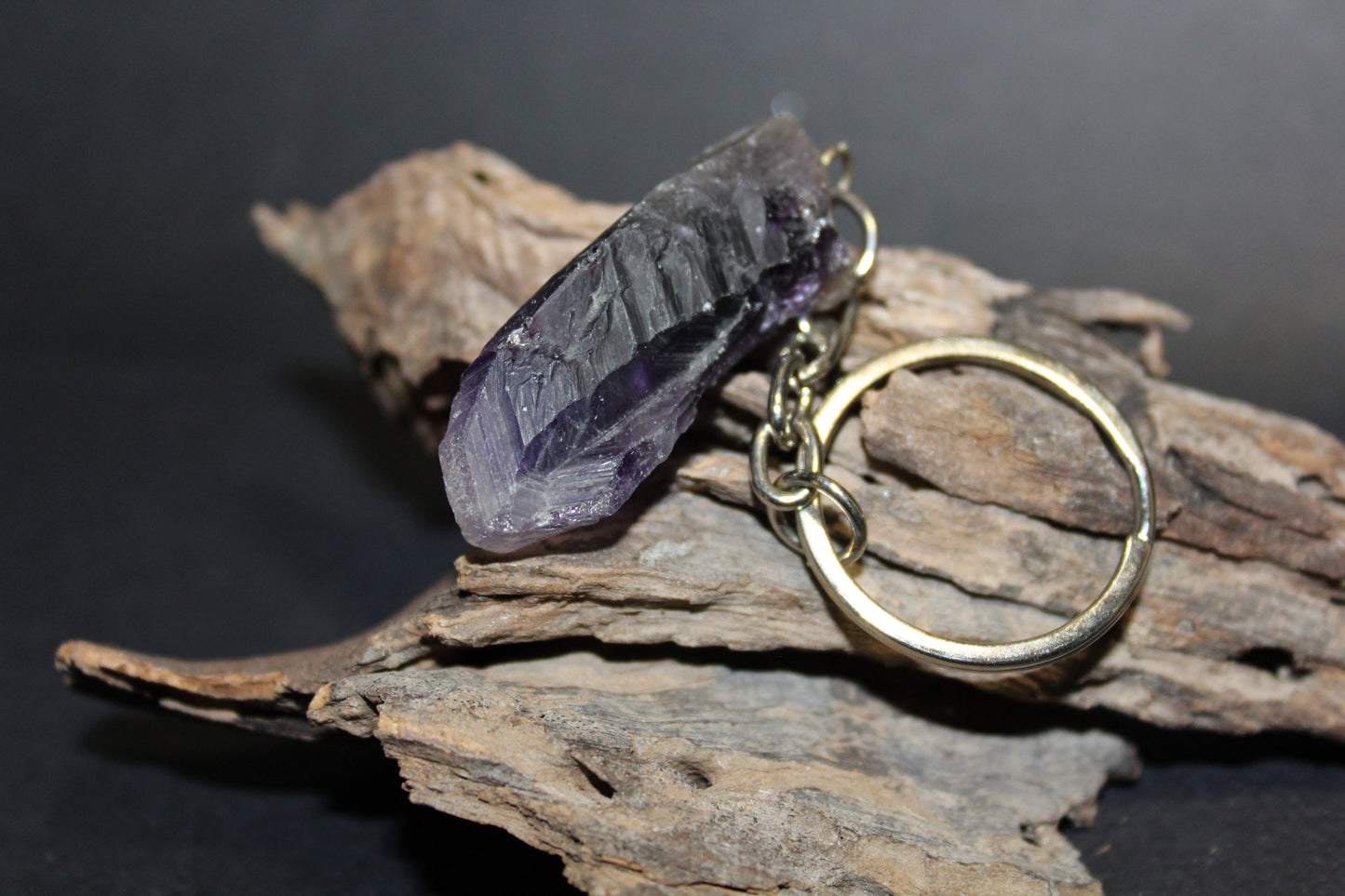 Keyring - Raw - Amethyst