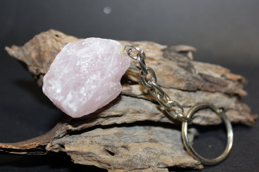 Keyring - Raw - Rose Quartz