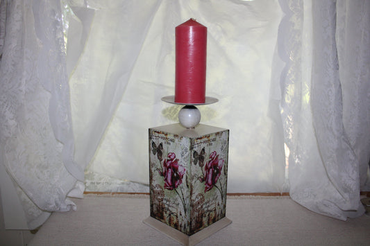 Candle Holder - French - Inspirational Roses