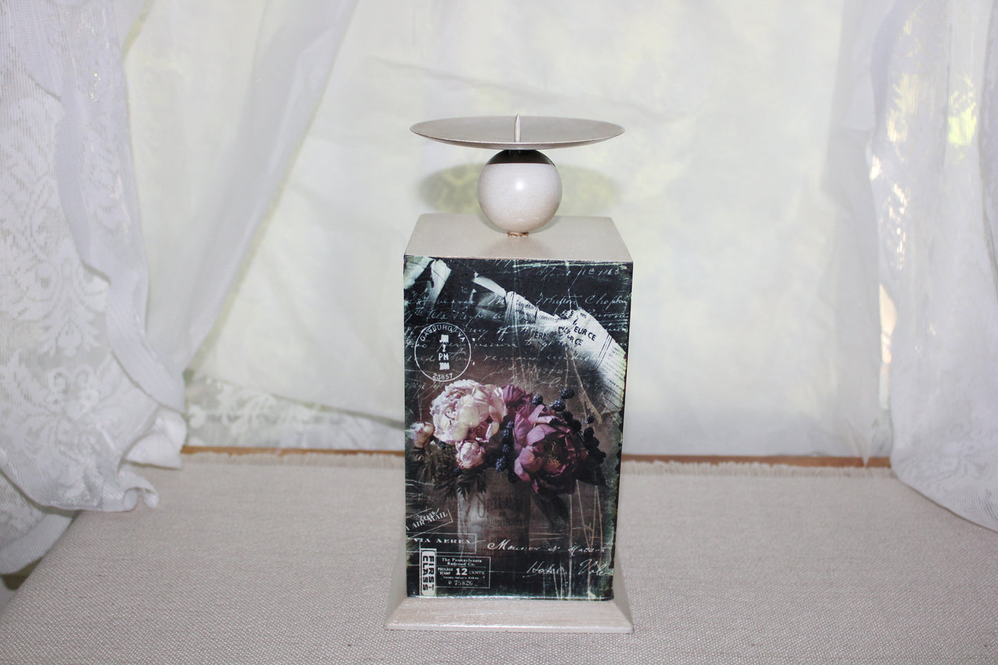 Candle Holder - French - Inspirational Roses