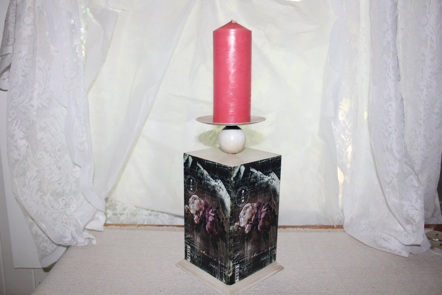 Candle Holder - French - Inspirational Roses