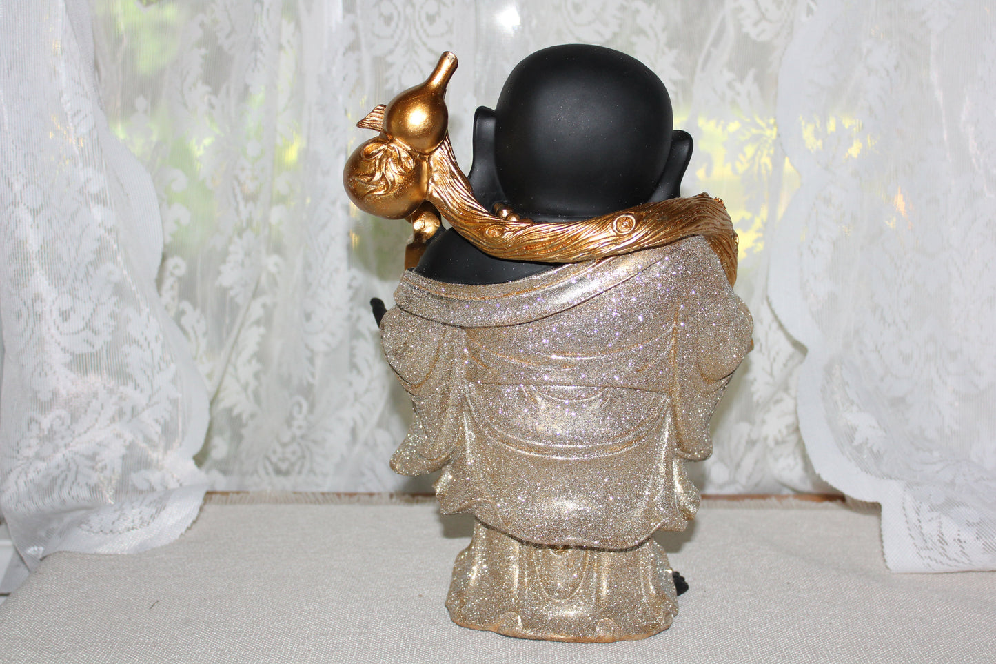Statue - Buddha - Happy Monk (holding ruai)