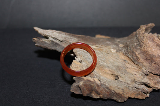 Ring - Carved Crystal - Carnelian (faceted)