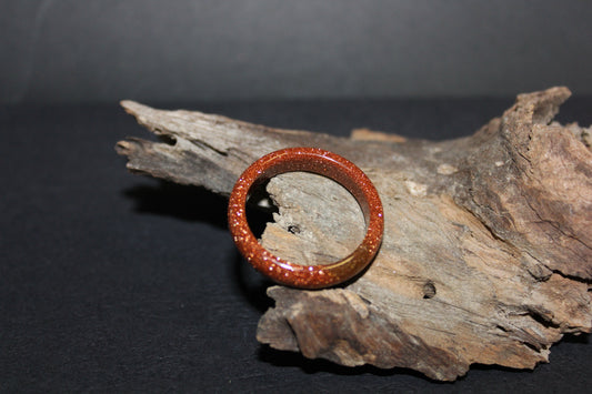 Ring - Carved Crystal - Red Goldstone