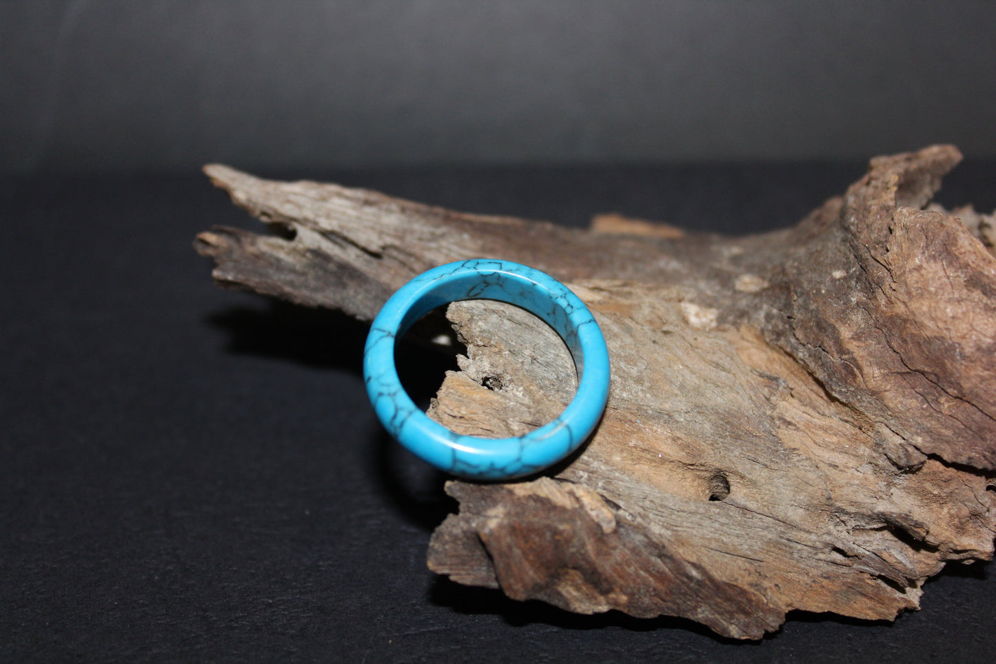 Ring - Carved Crystal - Blue Howlite