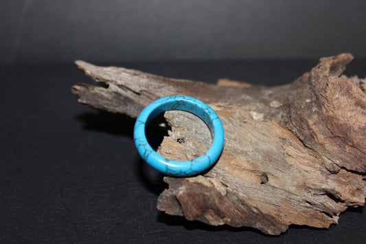 Ring - Carved Crystal - Blue Howlite
