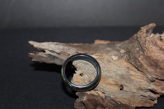 Ring - Carved Crystal - Rainbow Hematite