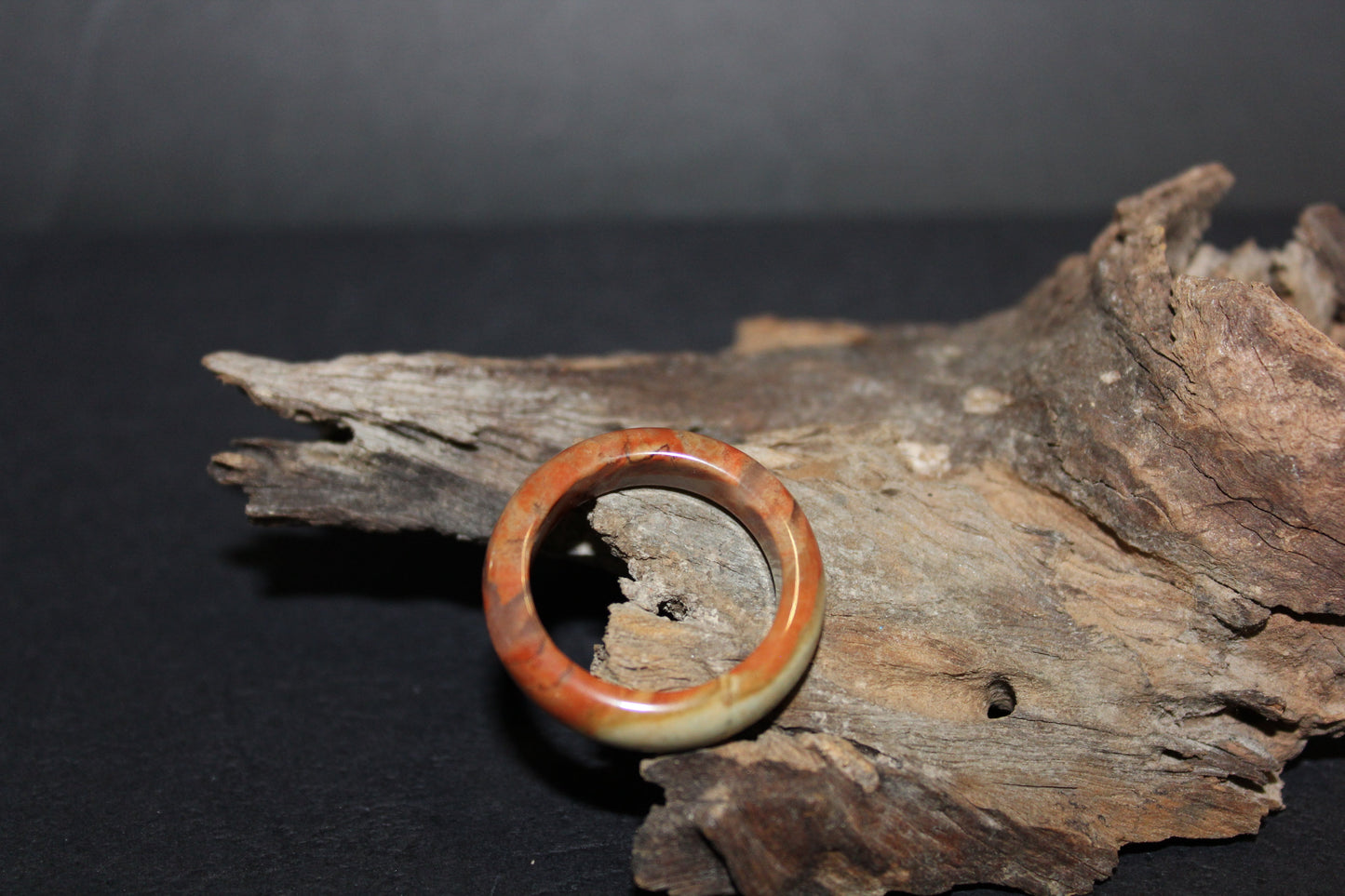 Ring - Carved Crystal - Picture Jasper